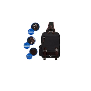 Foto 2 | Foto 2 | Mochila Cruzada de Broches Eo Safe Imports Esi-10133 Negro