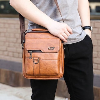 Foto 5 | Foto 5 | Venta Internacional-bolso De Hombro Messenger Para Hombre, Casual, Retro, De Cue