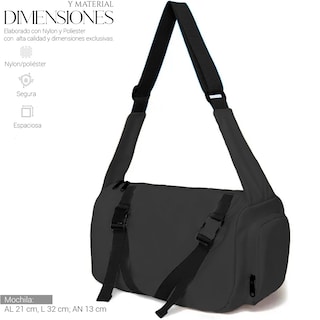 Foto 3 | Foto 3 | Bolsa Riñonera Lateral Shendy Vendy con Correa Ajustable Negra para Mujer