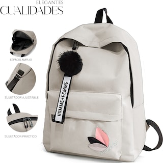 Foto 2 | Foto 2 | Mochila Multifuncional Backpack Minimalista de Gran Capacidad Gris