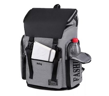 Foto 3 | Foto 3 | Mochila para Laptop Fashion Impermeable Gris/Negro