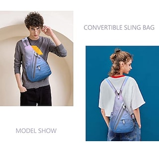Foto 6 | Foto 6 | Mochila Bandolera Pequeña De Lona Sling Bag Kl928 Para Hombre Y Mujer - Venta Internacional.