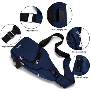 Foto 3 | Foto 3 | Mochila Tipo Bandolera Seoky Rop Azul Unisex - Venta Internacional