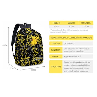 Foto 2 | Foto 2 | Mochila + Lonchera + Lapicera Pokémon Pikachu - Venta Internacional