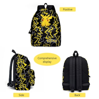 Foto 3 | Foto 3 | Mochila + Lonchera + Lapicera Pokémon Pikachu - Venta Internacional