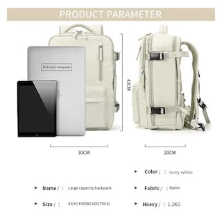 Foto 4 | Foto 4 | Mochila De Viaje Impermeable De 35 Litros Con Compartimento Para Zapatos Y Puerto Usb - Venta Internacional.