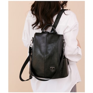 Foto 2 | Foto 2 | Mochila Escolar De Piel Sintética Suave Para Mujer, Color Marrón/negro - Venta Internacional.