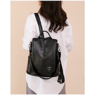 Foto 4 | Foto 4 | Mochila Escolar De Piel Sintética Suave Para Mujer, Color Marrón/negro - Venta Internacional.