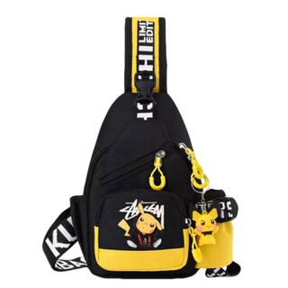 Foto 1 | Foto 1 | Bolso Bandolera Con Diseño De Pikachu Negro Y Amarillo Para Adulto Y  - Venta Internacional.