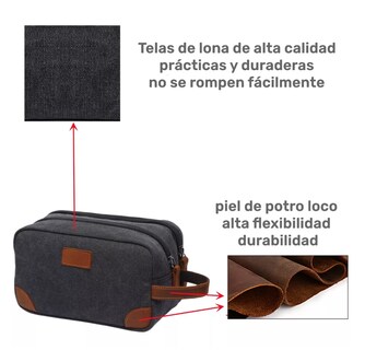 Foto 4 | Foto 4 | Bolso Crossbody Bolsa Bandolera Para Hombre Y Mujer De Lona Negro