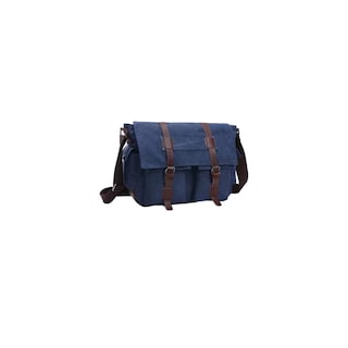 Foto 1 | Foto 1 | Bolsa De Mensajero De Lona Militar De Hombre, Azul Marino