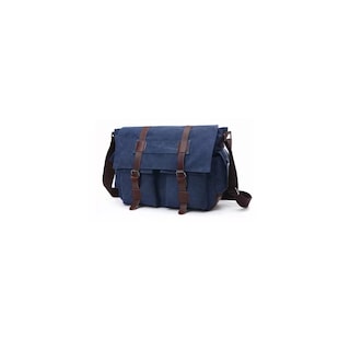Foto 2 | Foto 2 | Bolsa De Mensajero De Lona Militar De Hombre, Azul Marino