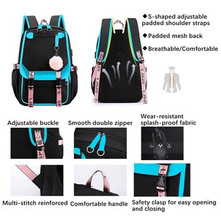 Foto 3 | Foto 3 | Mochila Escolar Sanmadrola Resistente con Puerto de Carga USB - 21 Litros