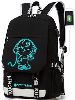 Foto 1 | Foto 1 | Mochila Escolar Ficcug Luminous con Puerto USB para Portátil - Venta Internacional