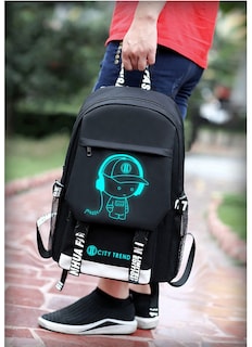Foto 4 | Foto 4 | Mochila Escolar Ficcug Luminous con Puerto USB para Portátil - Venta Internacional