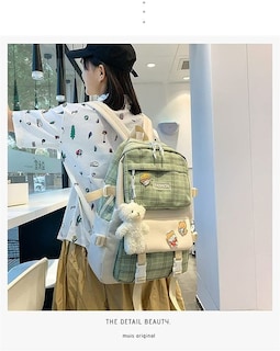 Foto 2 | Foto 2 | Set de Mochilas Kawaii Aesthetic de 5 Piezas 30 L - Venta Internacional