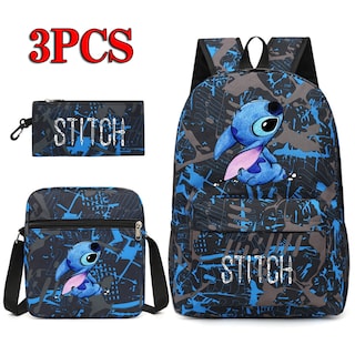 Foto 1 | Foto 1 | Mochila Stitch Children Starry Night School 3 Unidades con Lápiz  - Venta Internacional