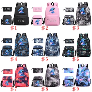 Foto 2 | Foto 2 | Mochila Stitch Children Starry Night School 3 Unidades con Lápiz  - Venta Internacional