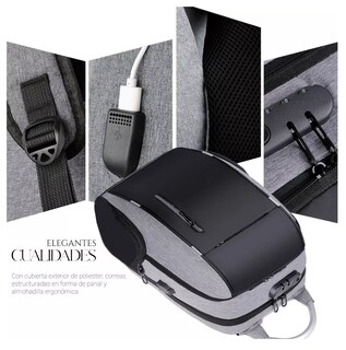 Foto 3 | Foto 3 | Mochila Urbana 30l Gris con Negro