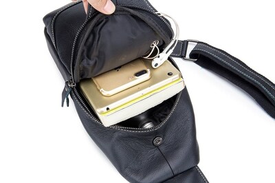 Foto 3 | Foto 3 | Bandolera Negra para Hombre-Venta Internacional