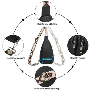 Foto 5 | Foto 5 | Bandolera Cluci Negra de Piel para Mujer - Venta Internacional
