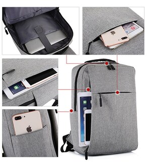 Foto 4 | Foto 4 | Mochila Impermeable para Portátil de 39 Litros con Puerto Usb Gris - Venta Internacional