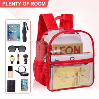 Foto 3 | Foto 3 | Mochila Uspeclare Transparente de 30 x 15 x 30 cm Roja - Venta Internacional