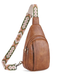 Foto 1 | Foto 1 | Bandolera Cluci Sling Mochila de Piel color Marrón para Mujer - Venta Internacional