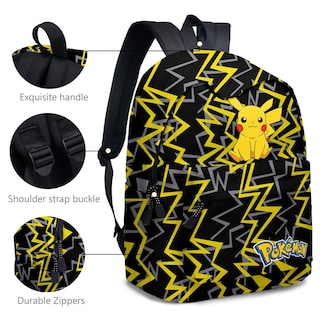 Foto 4 | Foto 4 | Set de Mochilas Escolares Pokémon Pikachu 3 Unidades para Niños - Venta Internacional