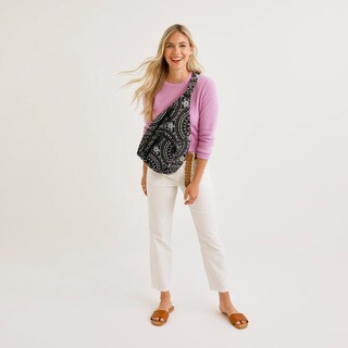 Foto 6 | Foto 6 | Mochila Bandolera de Algodón Reciclado Vera Bradley para Mujer en Negro - Venta Internacional