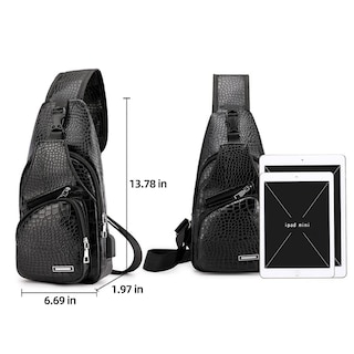 Foto 5 | Foto 5 | Mochila Bandolera de Piel con Puerto Usb para Hombre - Venta Internacional