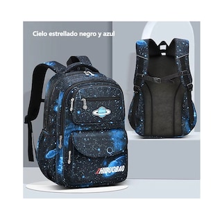 Foto 5 | Foto 5 | Mochila Escolar Zhiduobao de Planetas Negro con Azul