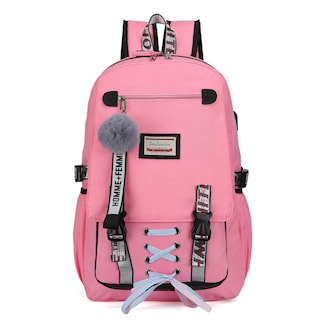 Foto 6 | Foto 6 | Mochila Impermeable Antirrobo Con Carga Usb 18l - Rosa - Venta Internacional.