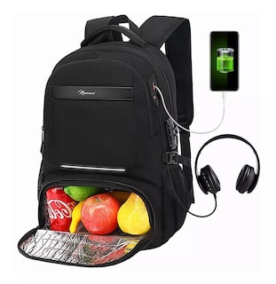 Foto 3 | Foto 3 | Mochila de Almuerzo Nanwei Negra Antirrobo Impermeable para Portátil 15,6\