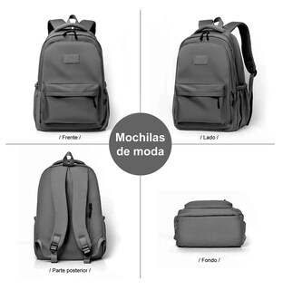 Foto 2 | Foto 2 | Mochila Multifuncional Moderna, Informal Y Elegante Gris