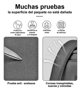 Foto 4 | Foto 4 | Mochila Multifuncional Moderna, Informal Y Elegante Gris