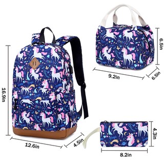Foto 7 | Foto 7 | Juego De Tres Bolsas Para Libros Para Niños Y Niñas Con Lonchera - Venta Internacional.