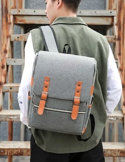 Foto 3 | Foto 3 | Mochila Antirrobo para Laptop Bluelander Gris Impermeable Puerto de Carga USB