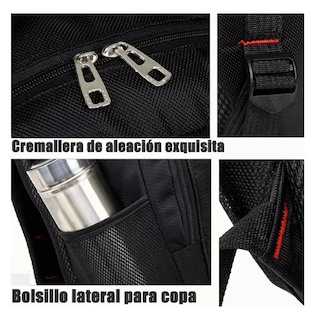Foto 4 | Foto 4 | Mochila de Estudiante con Compartimentos para Portátil Negra