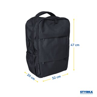 Foto 4 | Foto 4 | Mochila Para Laptop Grande Styrka Color Negro Multicompartimento Puerto Usb
