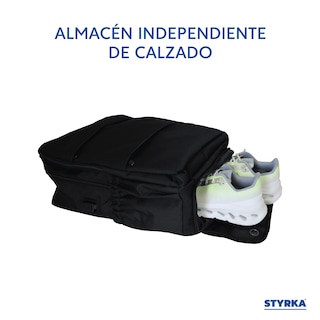 Foto 5 | Foto 5 | Mochila Para Laptop Grande Styrka Color Negro Multicompartimento Puerto Usb
