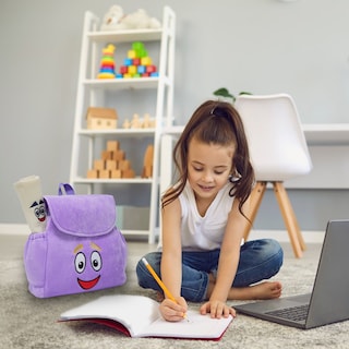 Foto 2 | Foto 2 | Mochila Infantil De Aventuras Con Mapa De Peluche, 24 Cm, Color Morado - Venta Internacional.