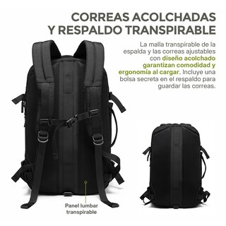 Foto 6 | Foto 6 | Mochila De Viaje Expandible Antirrobo Laptop De 18” Impermeable, Hikeo, Color Negro