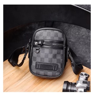 Foto 5 | Foto 5 | Bolso de Hombro Crossbody en Cuero Sintético Negro para Hombre