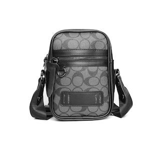 Foto 1 | Foto 1 | Bolso Para Hombre Crossbody Casual Estampado Ovalado, Negro Urbano