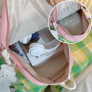 Foto 3 | Foto 3 | Mochila Huoguo School Para Niñas, Mujeres Y Adolescentes, Verde, Impermeable - Venta Internacional.