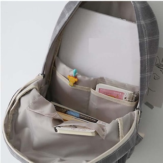 Foto 4 | Foto 4 | Mochila Escolar Moderna Sanlin Beans, Casual Para Mujer, Gris - Venta Internacional.