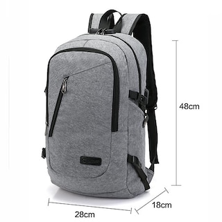 Foto 4 | Foto 4 | Mochila Sanlin Beans Student Con Puerto De Carga Usb Negra - Venta Internacional.