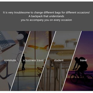 Foto 5 | Foto 5 | Mochila Para Portátil Huoguo 15.6 Pulgadas Con Puerto De Carga Usb, Color Azul Oscuro - Venta Internacional.