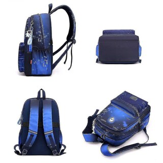 Foto 2 | Foto 2 | Mochila Huoguo Galaxy School Impermeable Para Adolescentes Azul - Venta Internacional.